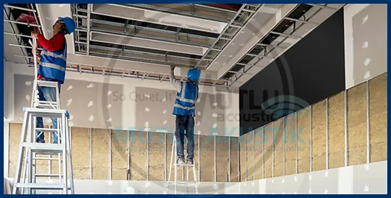 Alçıpan Bölme Duvar Ses Yalıtımı 4 Alçıpan Duvar Tavan Ses Yalıtımı